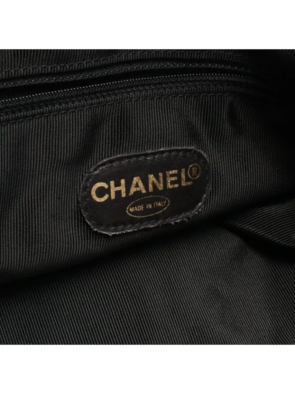 Chanel Tote CC Logo Black Lambskin CC Chain